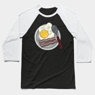 Bacon and Eggs Breakfast Baseball T-Shirt